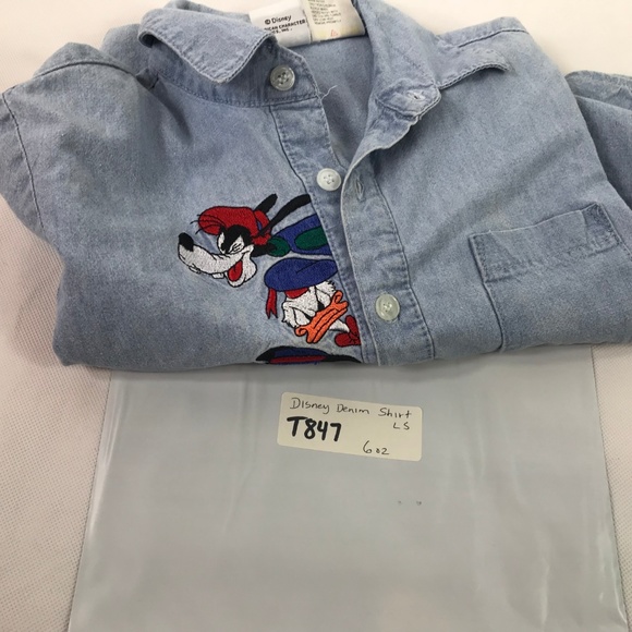 Mickey & Co vintage denim kids shirt Size small 4 - Picture 8 of 8